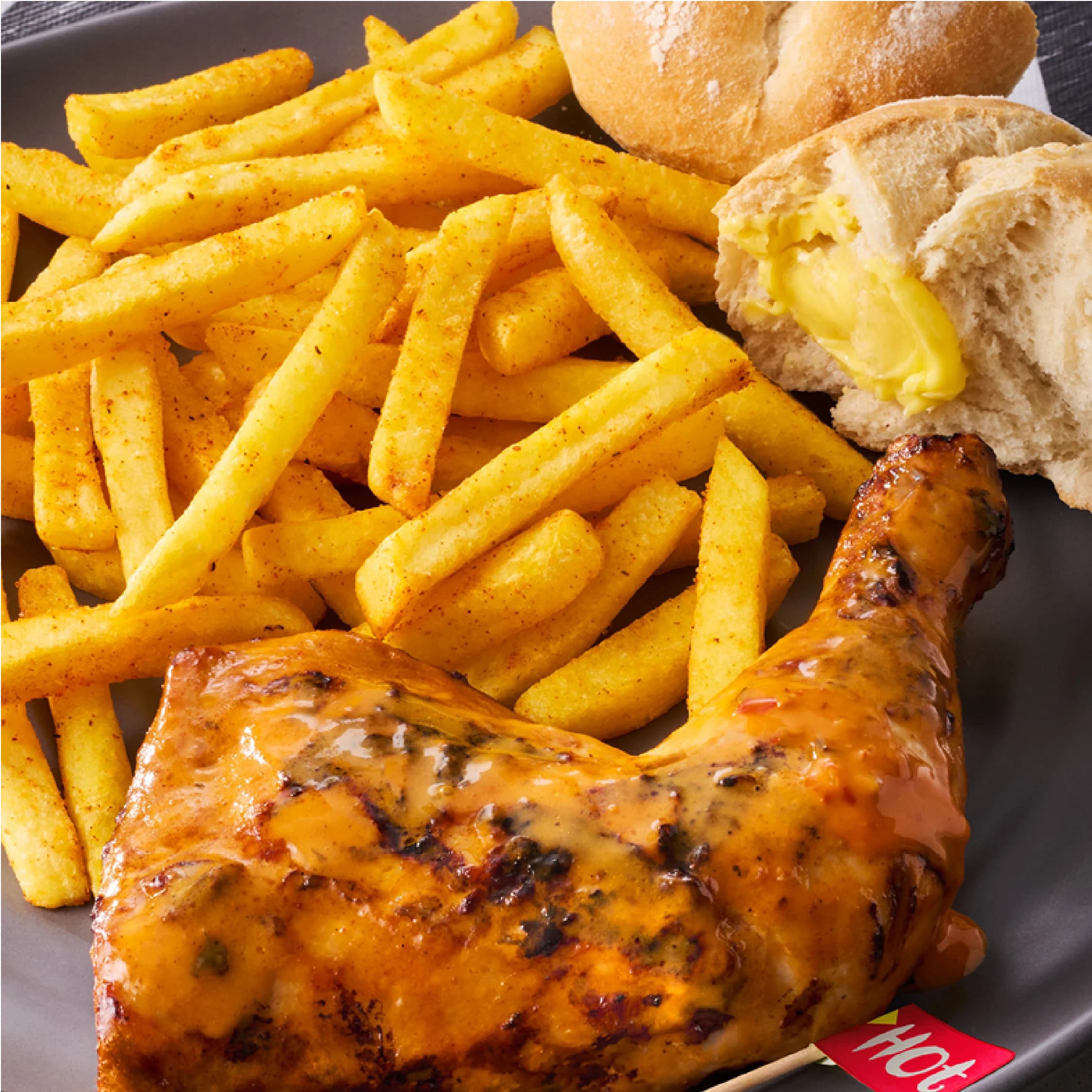 Picture of 1/4 Chicken, Single Chips & Garlic Roll