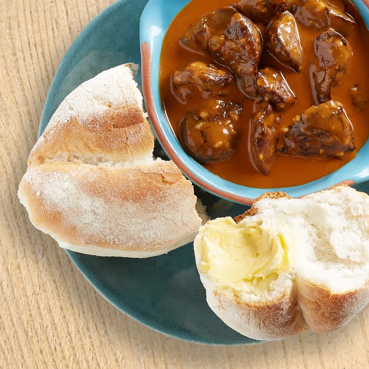 Picture of Starter Livers and a Nando's Roll